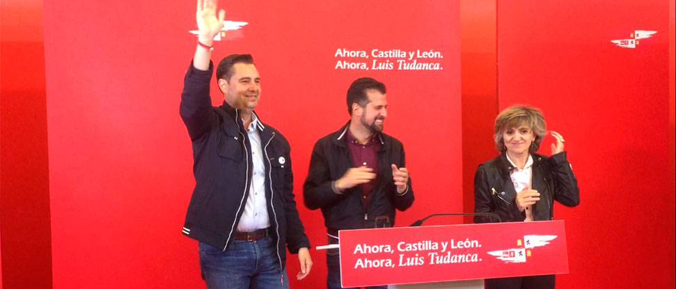 Carcedo arropa en Burgos las candidaturas de Tudanca y De la Rosa